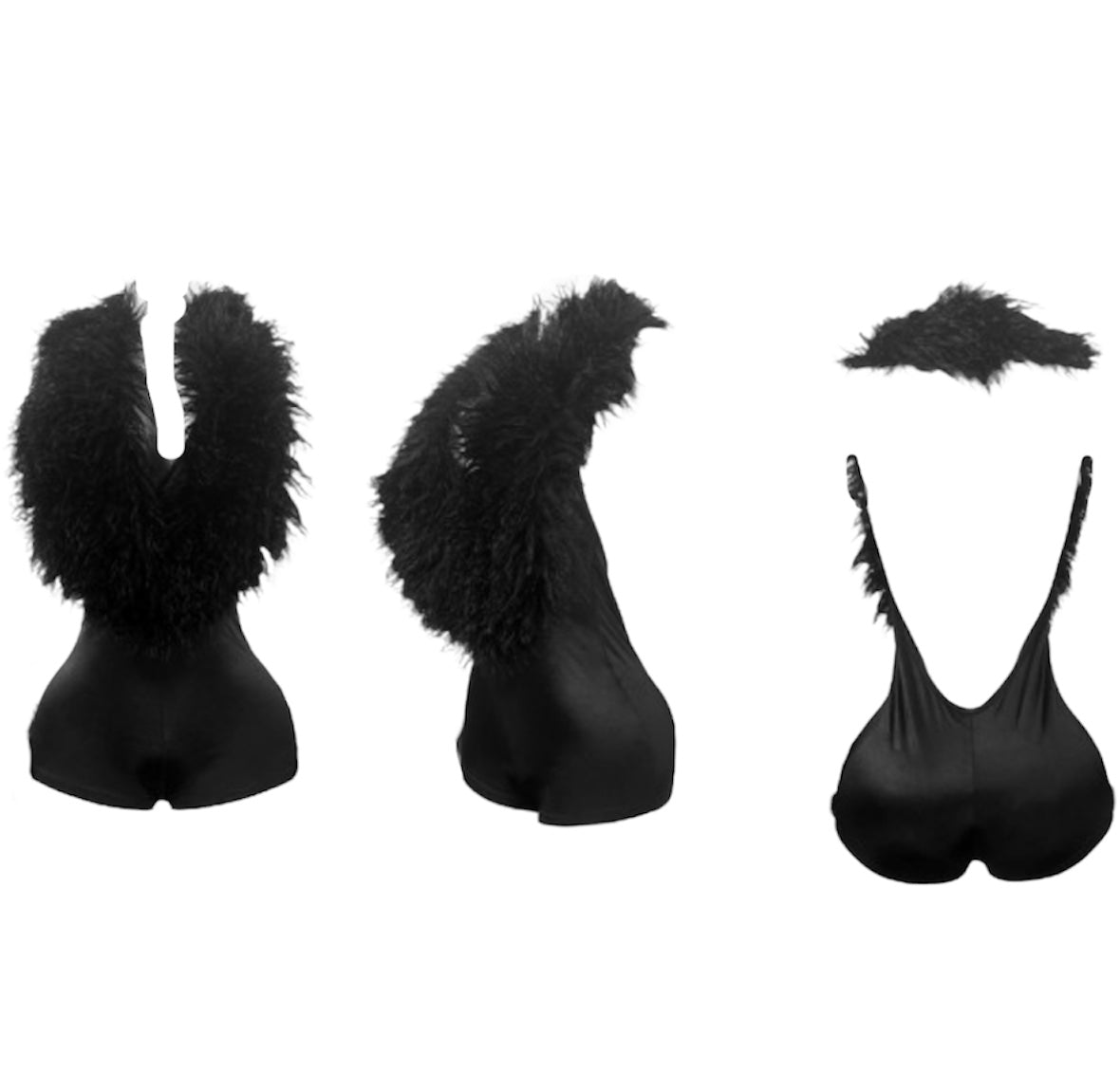 Dark Beauty Fur Romper